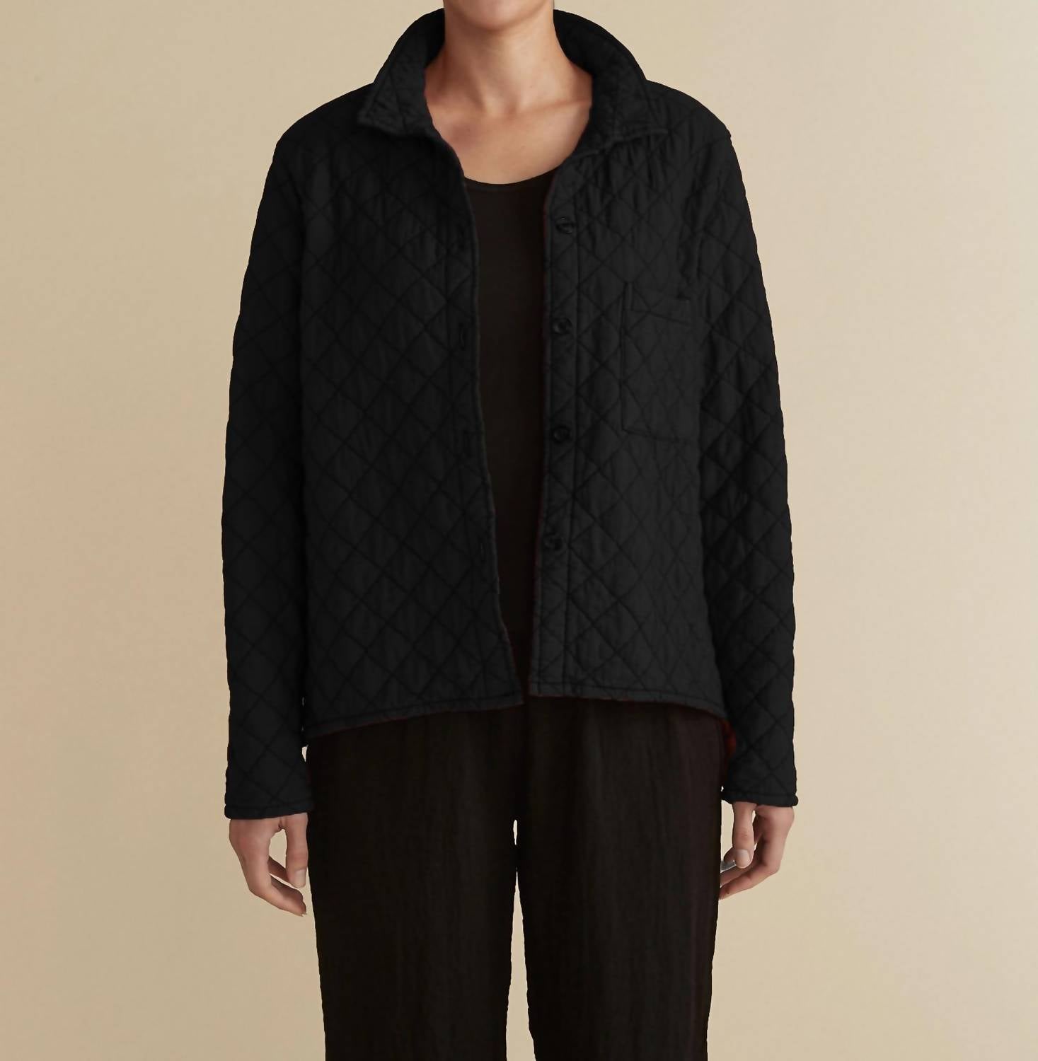 Cut Loose - Quilted Parachute Crop Jacket - black - bomber - jackets - clothing