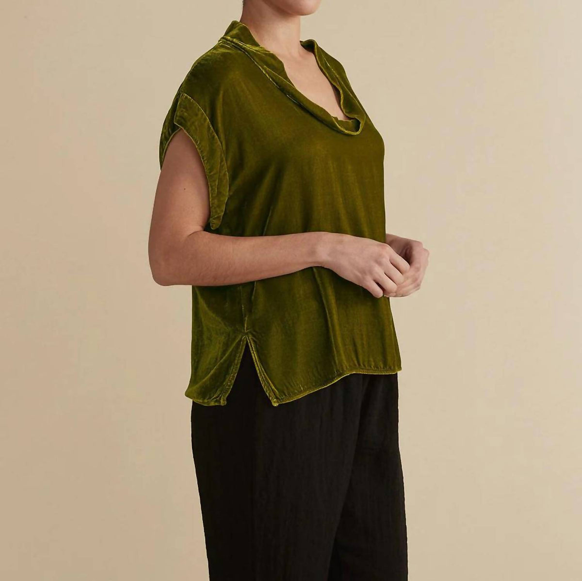 Cut Loose - Velvet Cowl Top