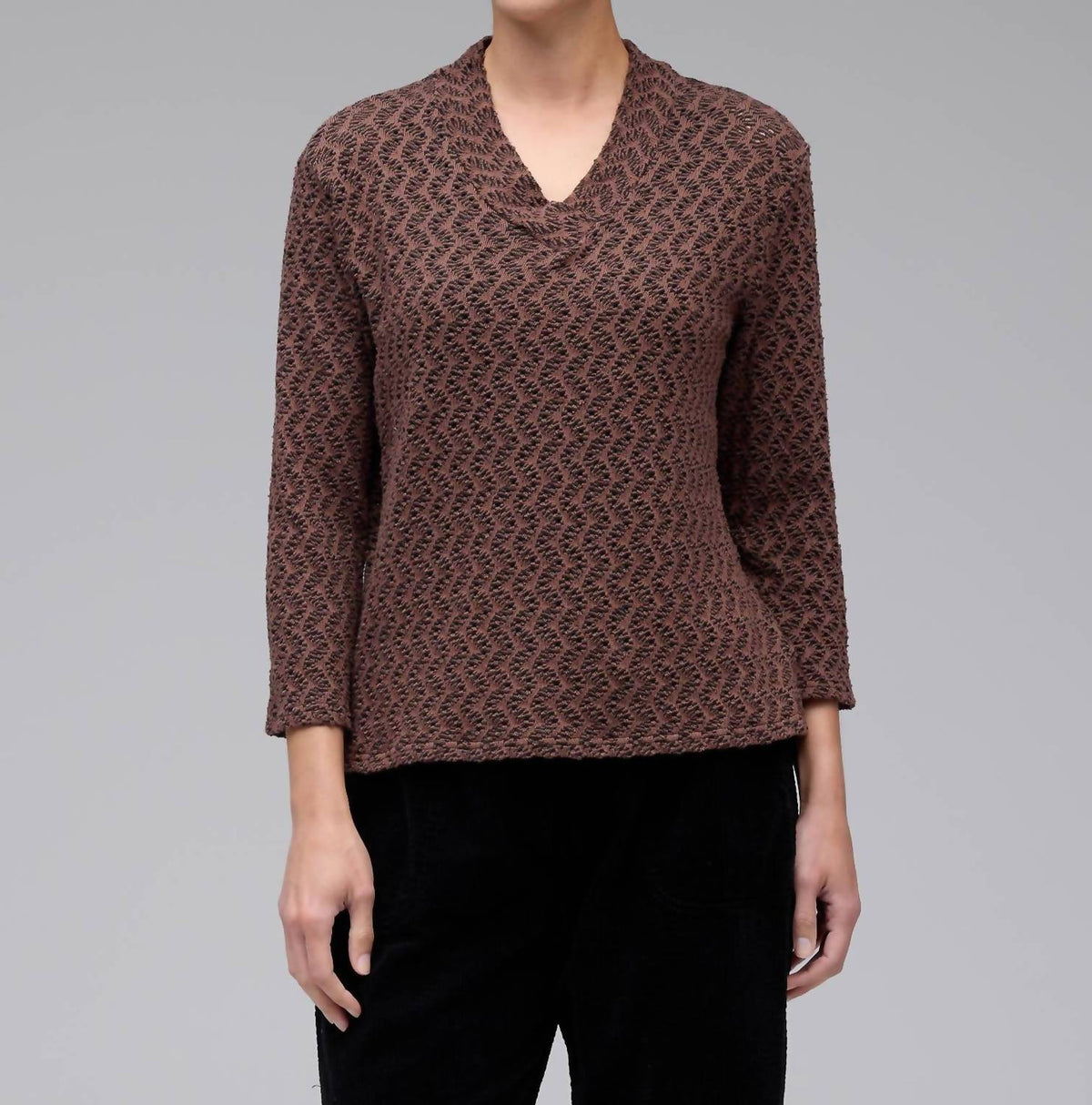 Cut Loose - Crochet Wrap Neck Top