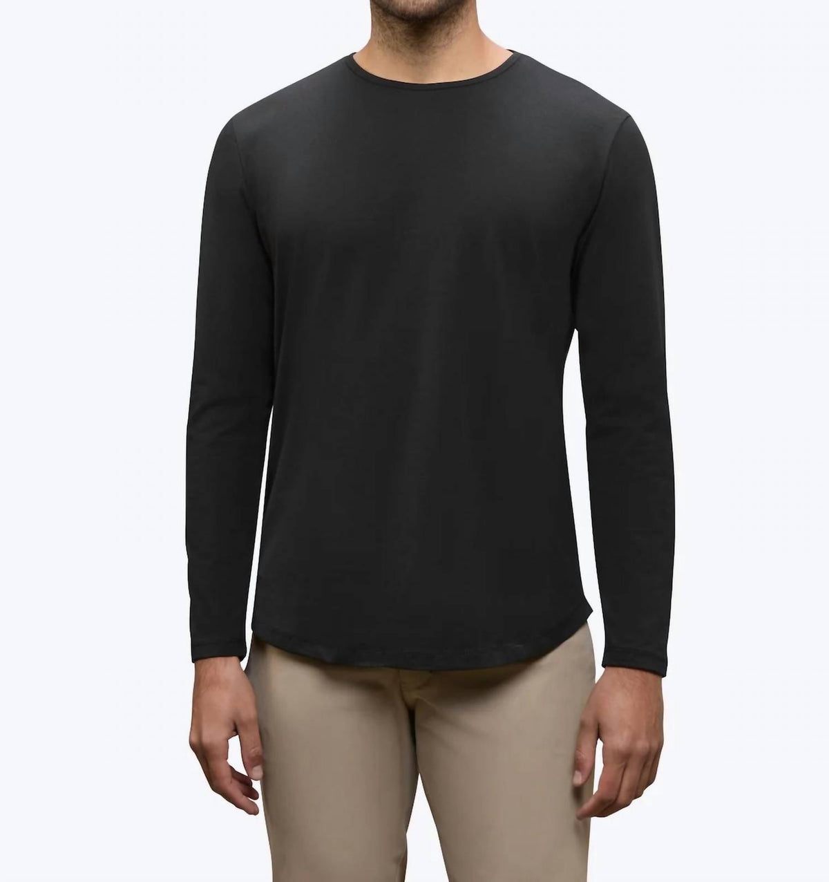 Cuts - Ao Long Sleeve Curve-hem Tee