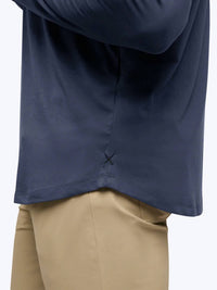 Cuts - Ao Long Sleeve Henley Curve-hem Tee