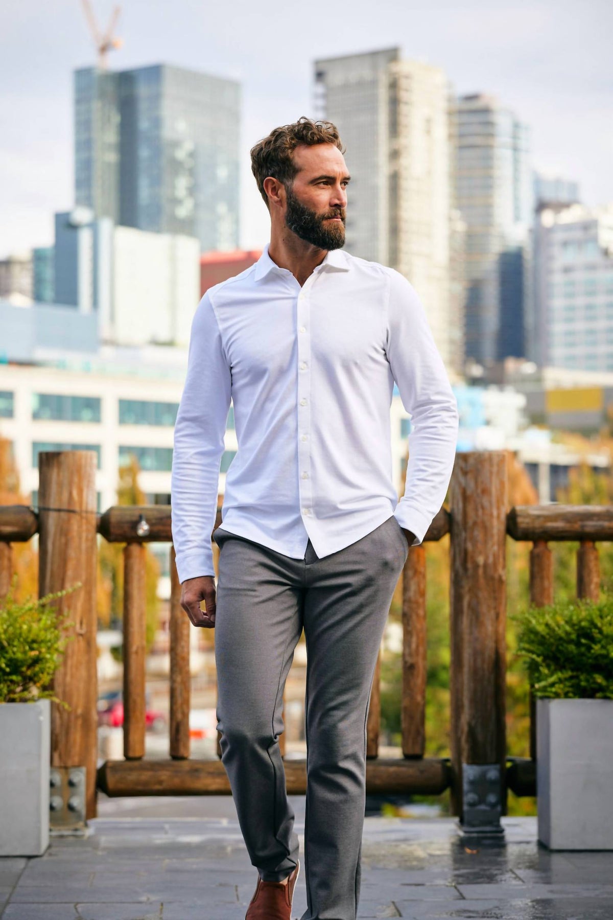 Cutter & Buck - Advantage Eco Soft Long Sleeve Button Down Shirt