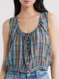 Dôen - Alderbrook Plaid Top