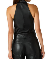 STEVE MADDEN Marcelle Halter Top in black - women's tank top - alternate view