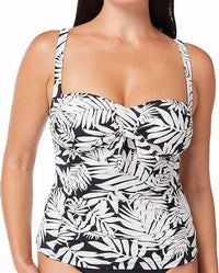 Bleu Rod Beattie - Urban Oasis Tie Front Over The Shoulder Tankini Top