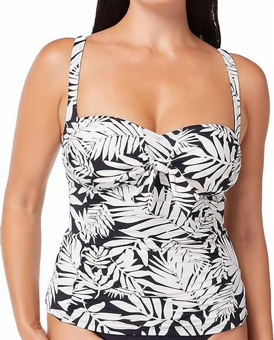 Bleu Rod Beattie - Urban Oasis Tie Front Over The Shoulder Tankini Top