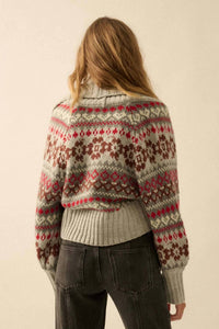 Promesa - Alpine-Knit Shrug Cardigan and Tube Top Set