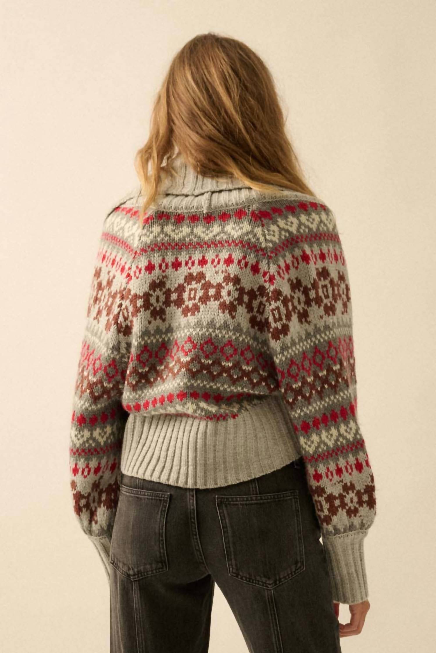Promesa - Alpine-Knit Shrug Cardigan and Tube Top Set