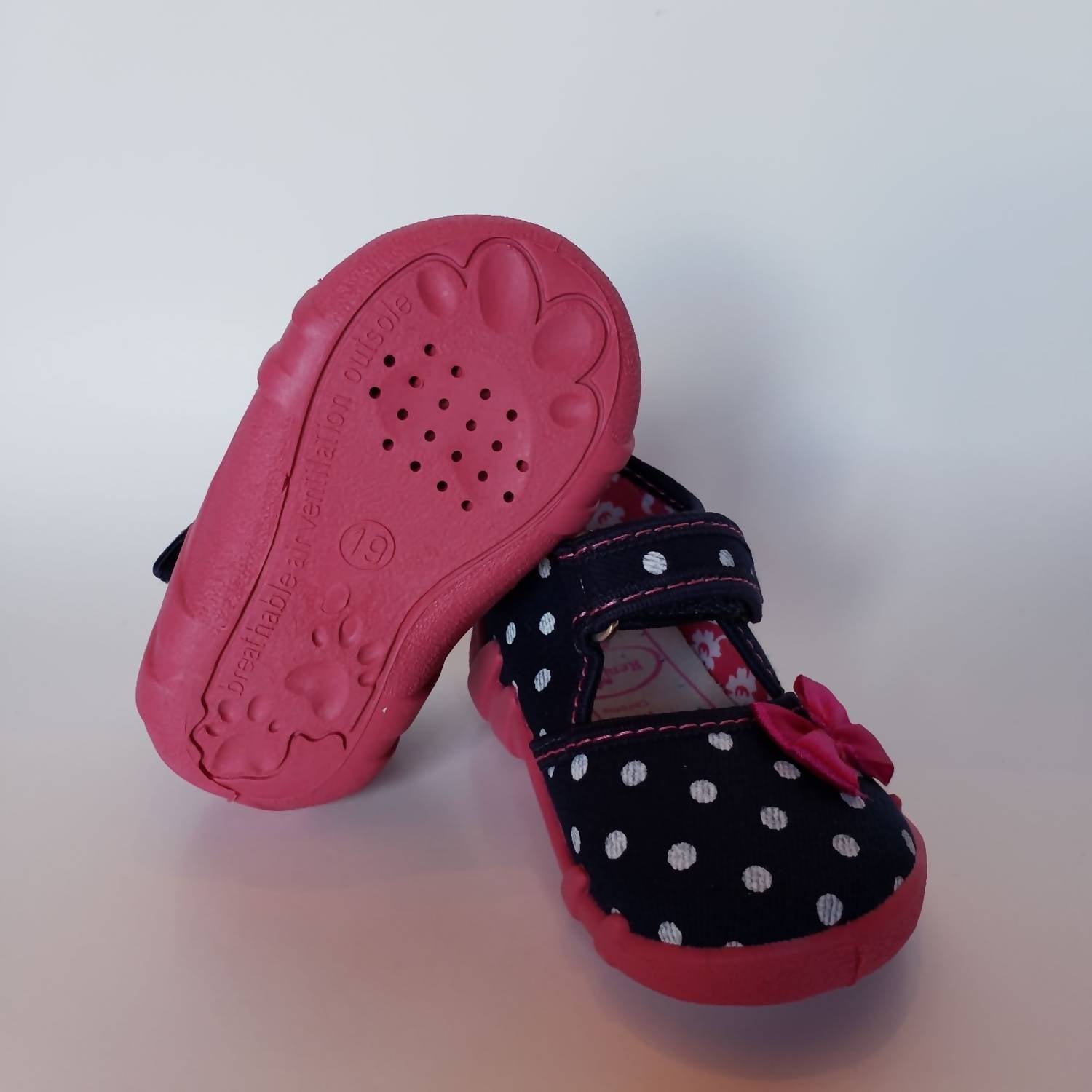 Renbut Shoes - Girl's Velcro Strap Mary Jane Casual Flat Shoe