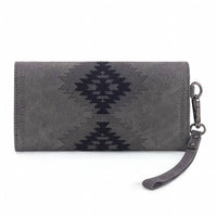 Wrangler - Women's Aztec Embroidered Wallet Wristlet