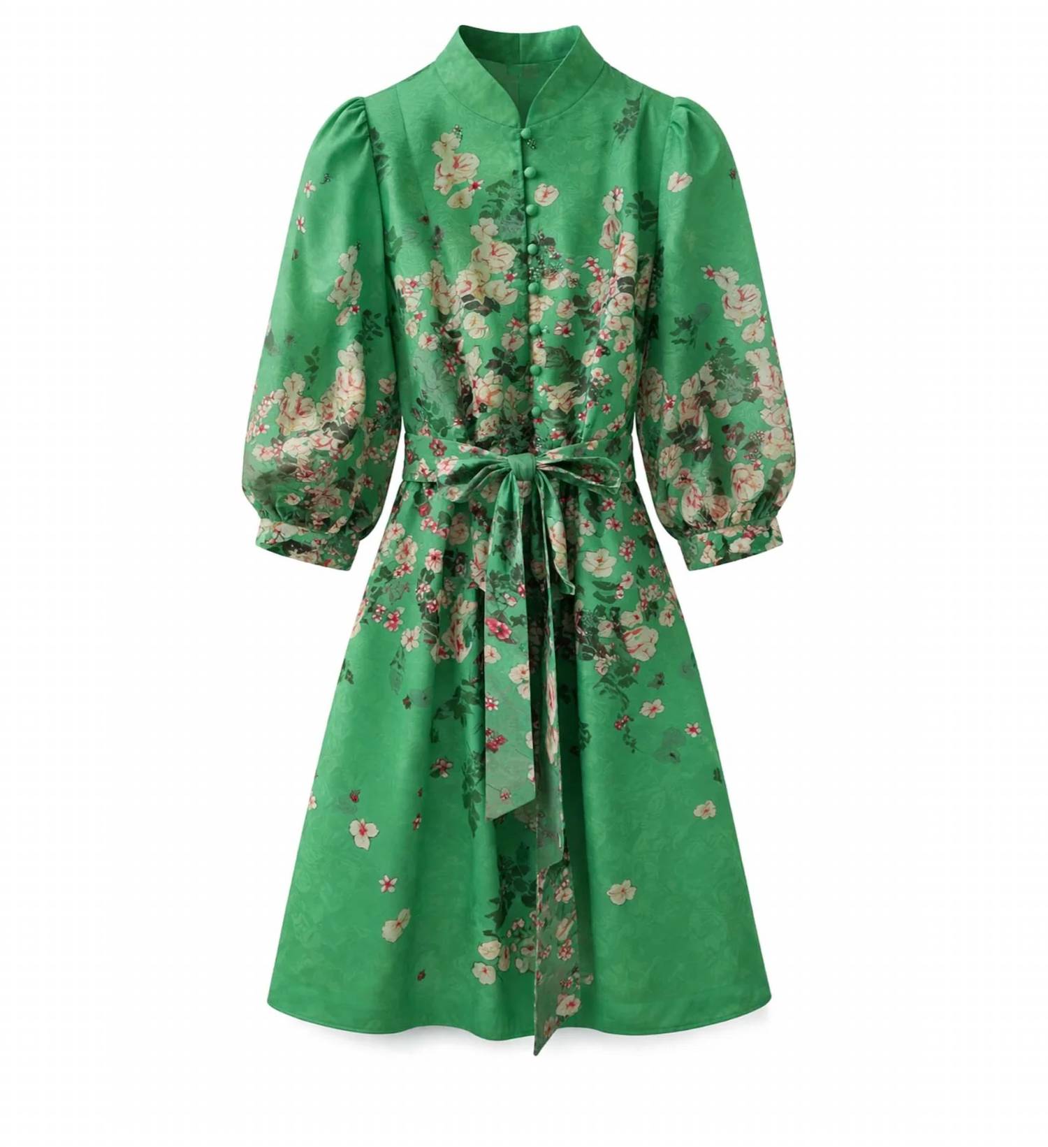 Jade - WOMEN'S STAND COLLAR A-LINE DRESS