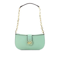 Michael Kors - Women's Carmen Leather Pouchette Shoulder Crossbody Purse Small