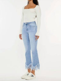Kancan - High Rise Crop Bootcut Jeans