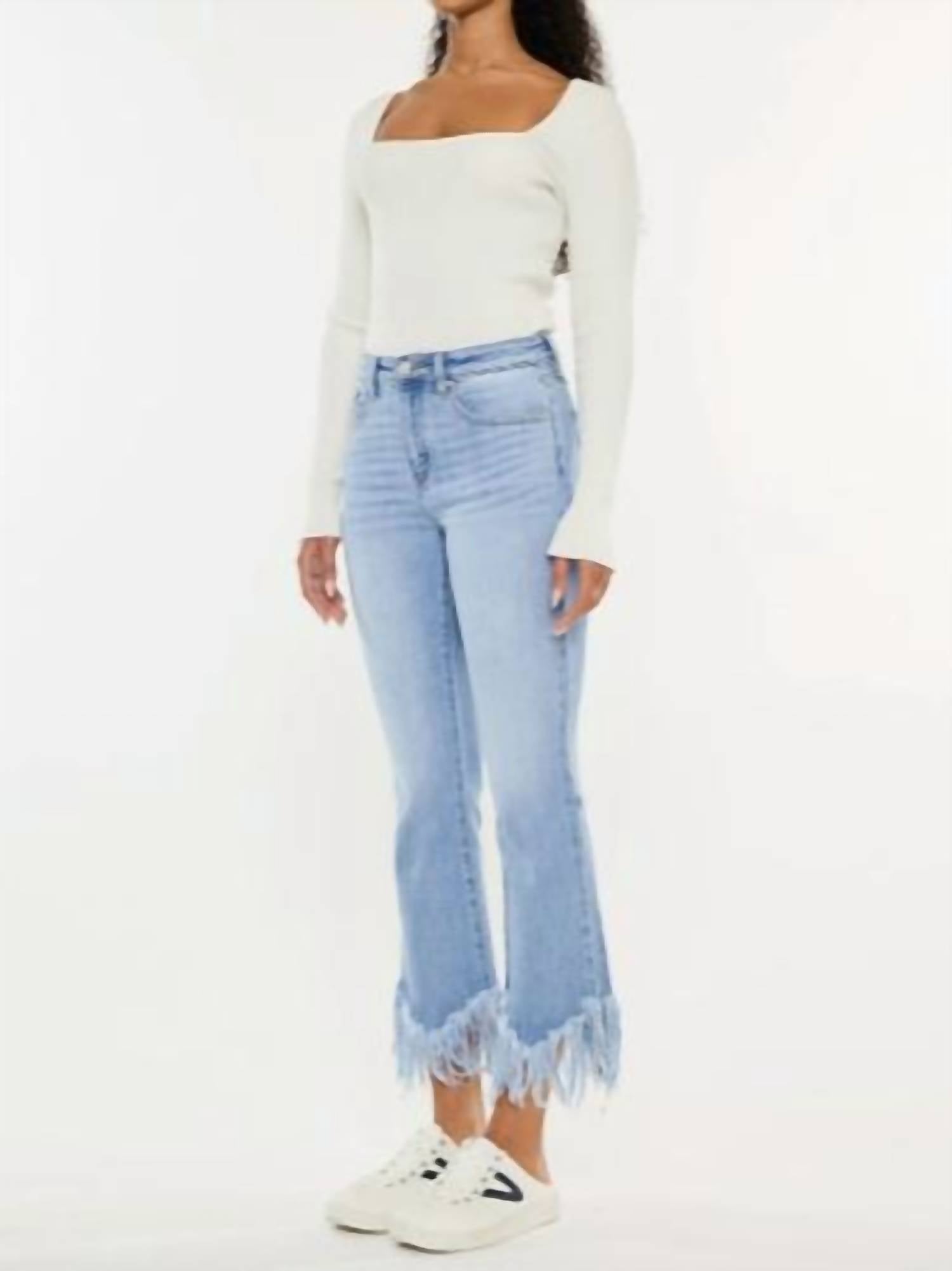 Kancan - High Rise Crop Bootcut Jeans