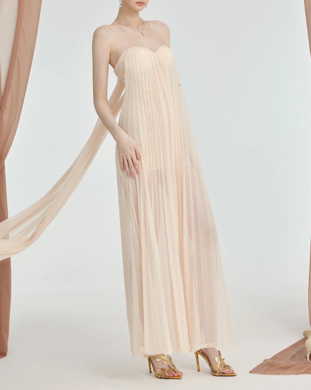Sheerluck - Lace Corset Maxi Vacation Dress