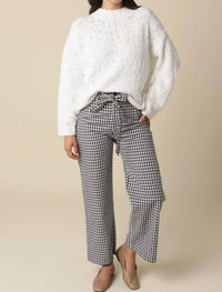Olivaceous - Isis Gingham Tie-Waist Pants