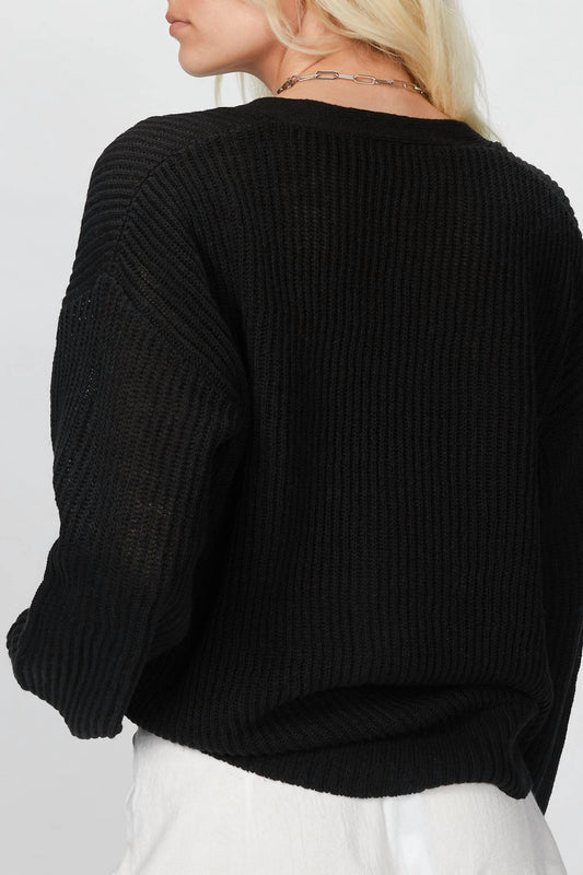 RIBBED KURT CARDIGAN