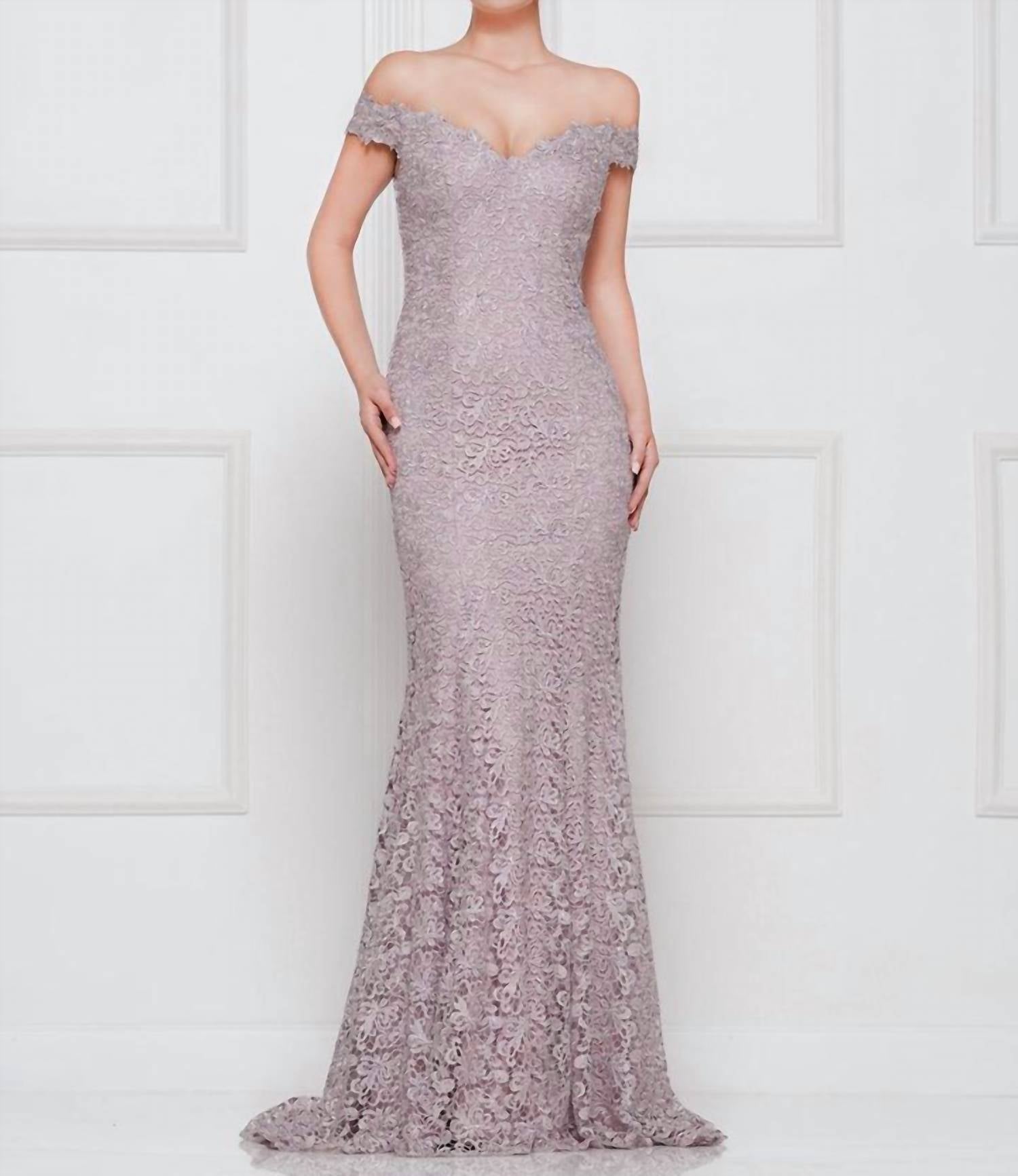 Off Shoulder Lace Gown