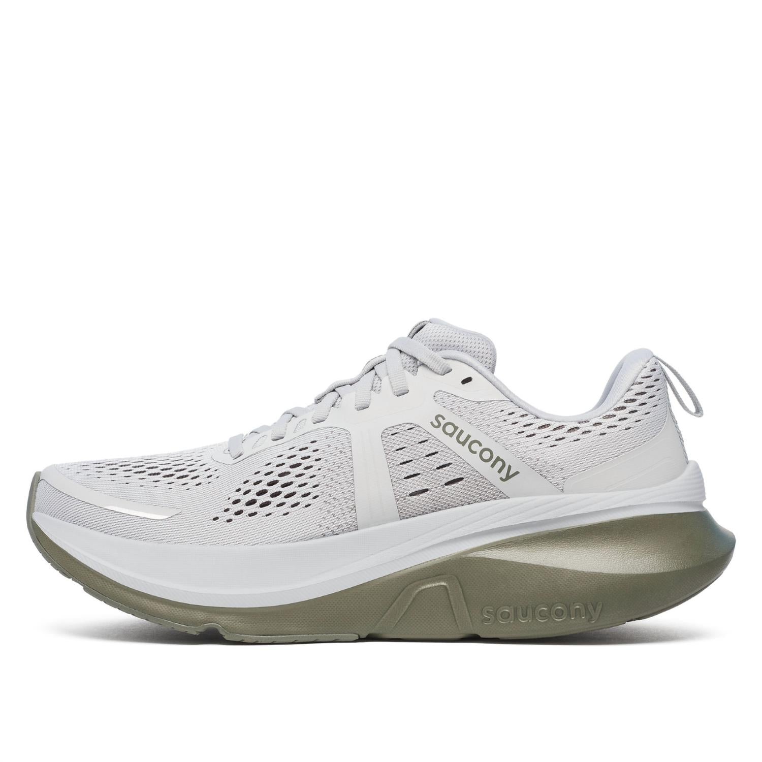 SAUCONY Men's Guide 18 Running Shoes in cloud olive 1 - men's shoe - alternate view