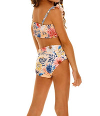 AGUA BENDITA Girls' Sky Ross Bikini in blue multi - kids' bikini - detail view