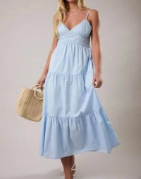 Le Lis - Midi Poplin Dress With Trim Detail