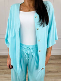 Dear Scarlett - Daze High-rise Rayon Blend Wide Leg Pant Set