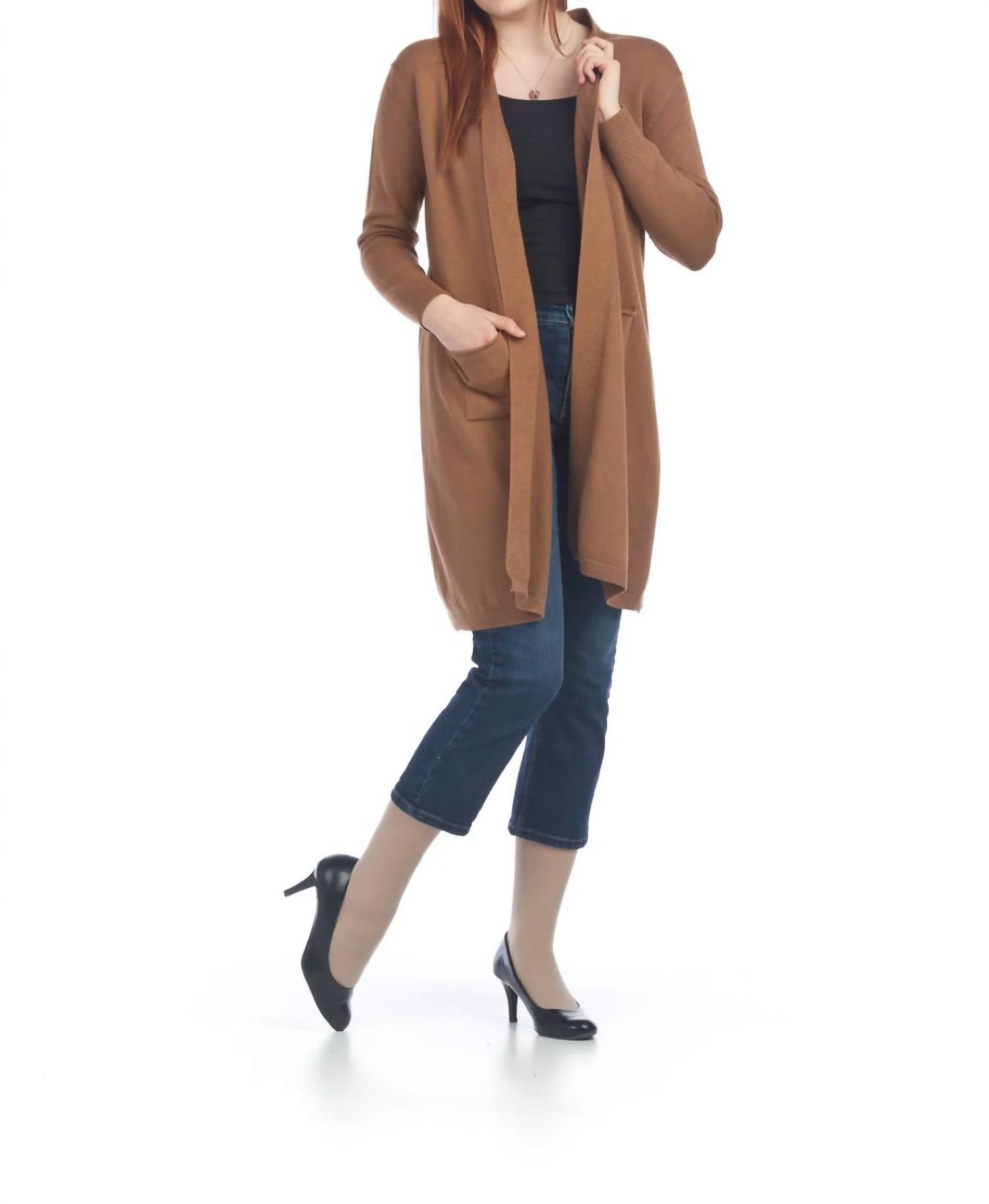 Papillon - Long Sleeve Cardigan With Pockets