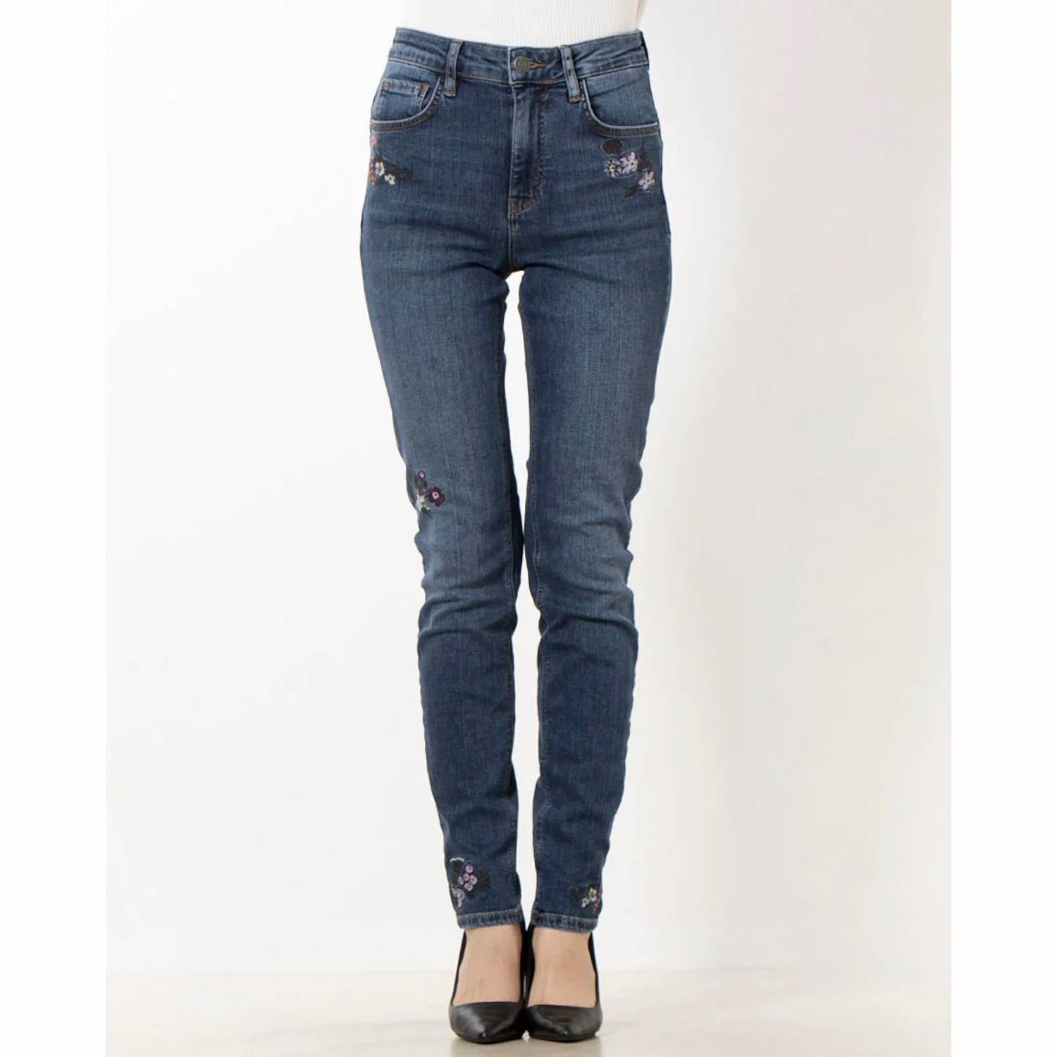 Desigual - Floral Embroidered Skinny Jean