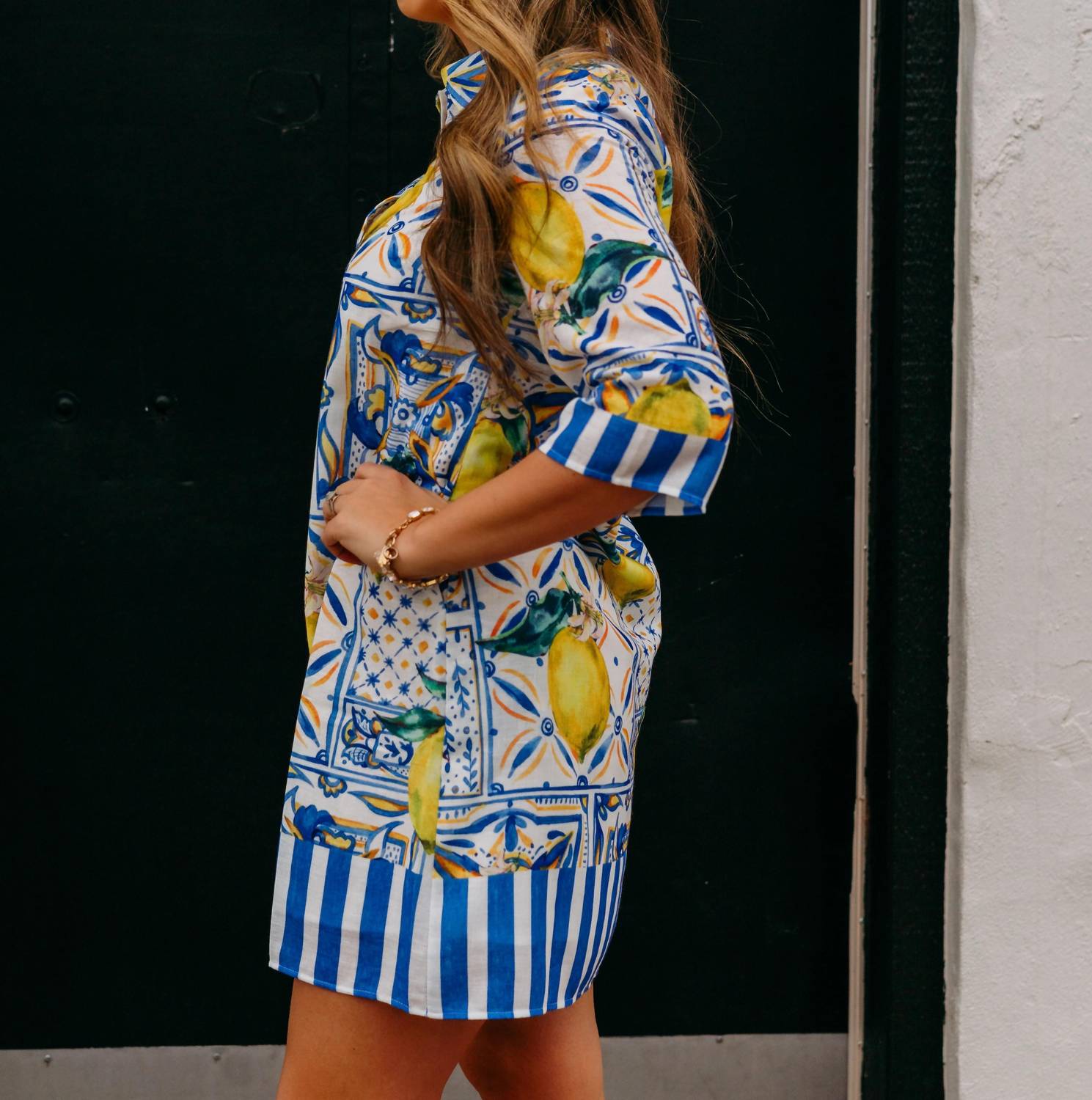 Jade - Placket Bell Sleeve Dress
