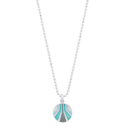 Jessica Elliot - Women's Enameled Small Round "Burst" Pendant Necklace