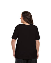 On The Plus Side - Jersey U-Neck Short Sleeve Tee - Plus