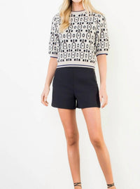 Thml - Short Sleeve Abstract Sweater