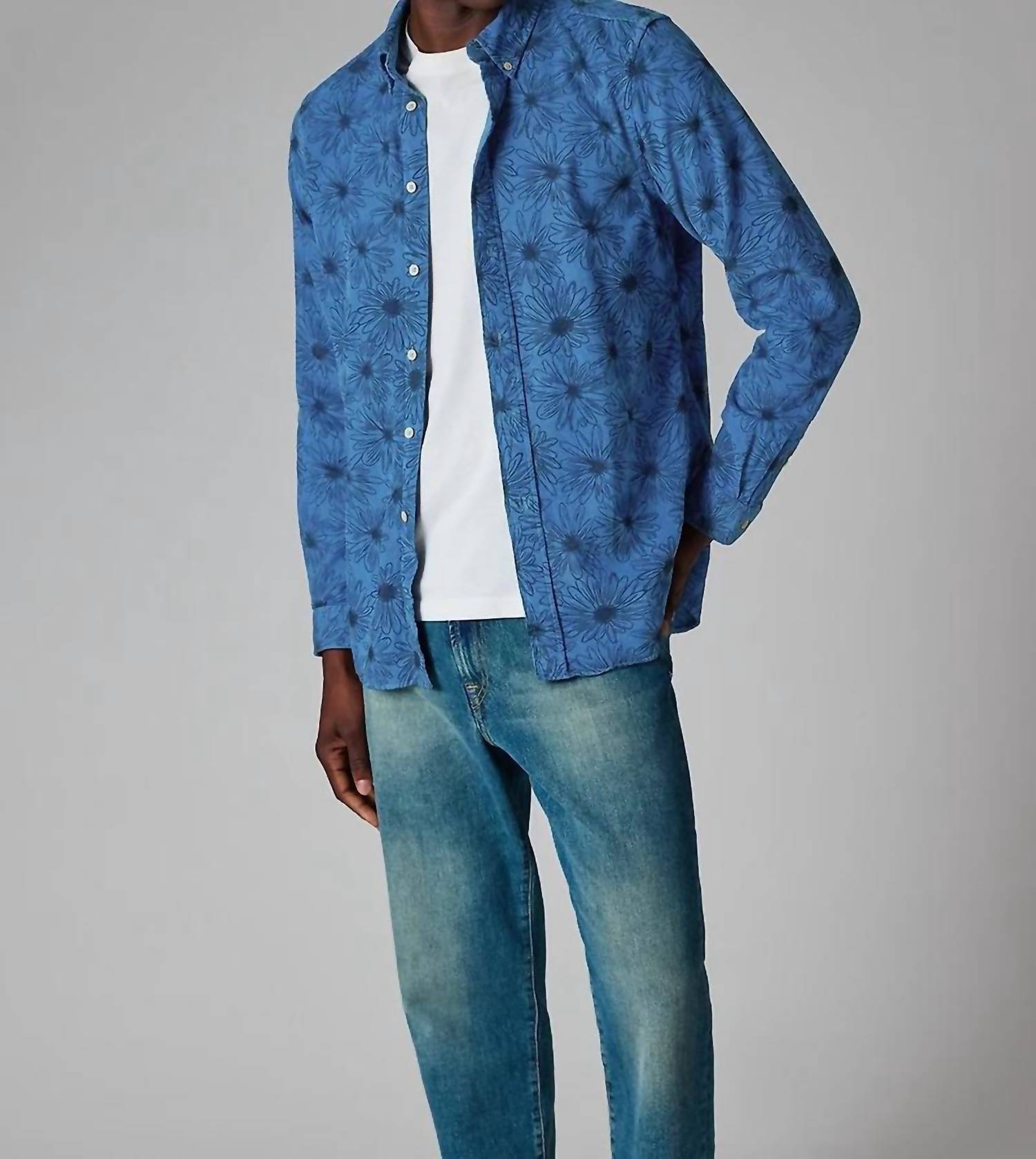 Paul Smith - Tailored-fit Floral Print Corduroy Shirt