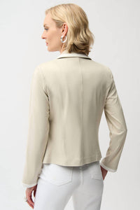 Joseph Ribkoff Fitted Jacket in tan white - women's jacket - alternate view