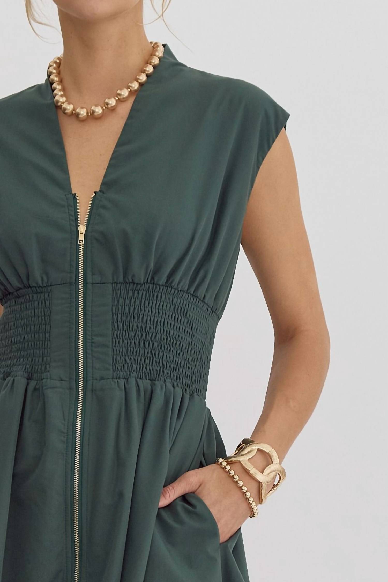 entro Daria Midi Dress in green - women's dress - view 6