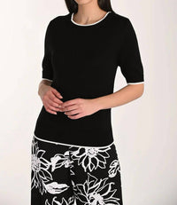 Frank Lyman - Brixton Ribbon Detailing V-neck Top