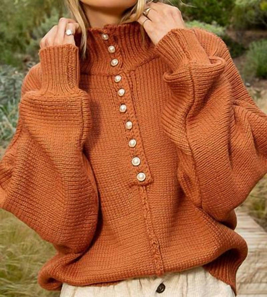 Pol - Pearl Button Sweater