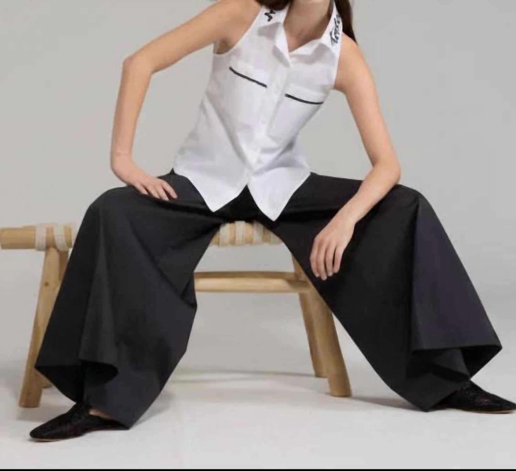 Tricot Chic - Monaco Contrast Sleeveless Shirt