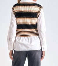 Elan - Sweater Vest Shirt Combo