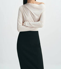 Rue Sophie Women's Florie Top in creme - women's long sleeve top - alternate view