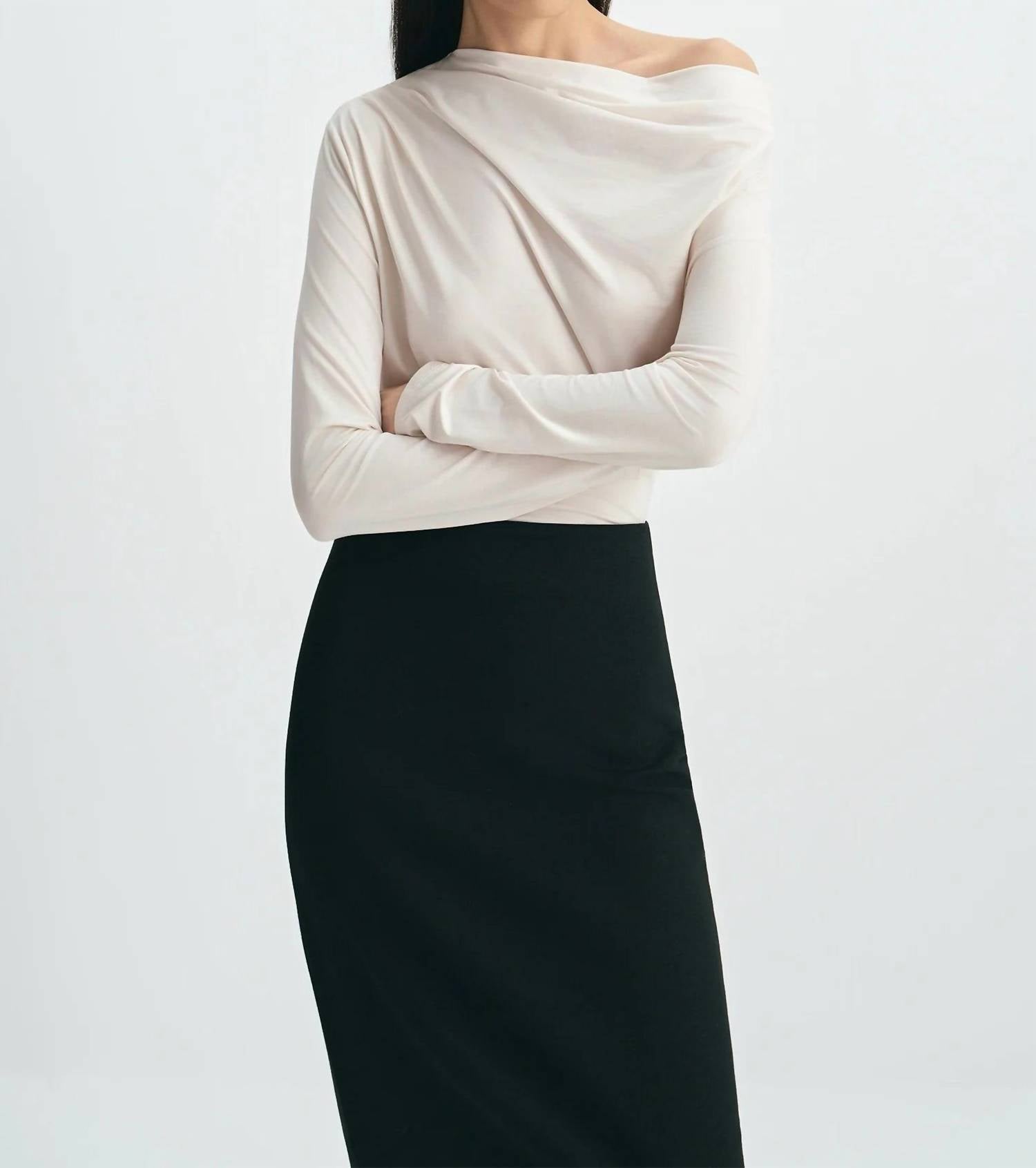Rue Sophie Women's Florie Top in creme - women's long sleeve top - alternate view