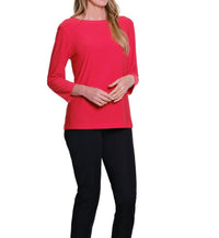 Multiples - High-neck Knit Shimmer Top