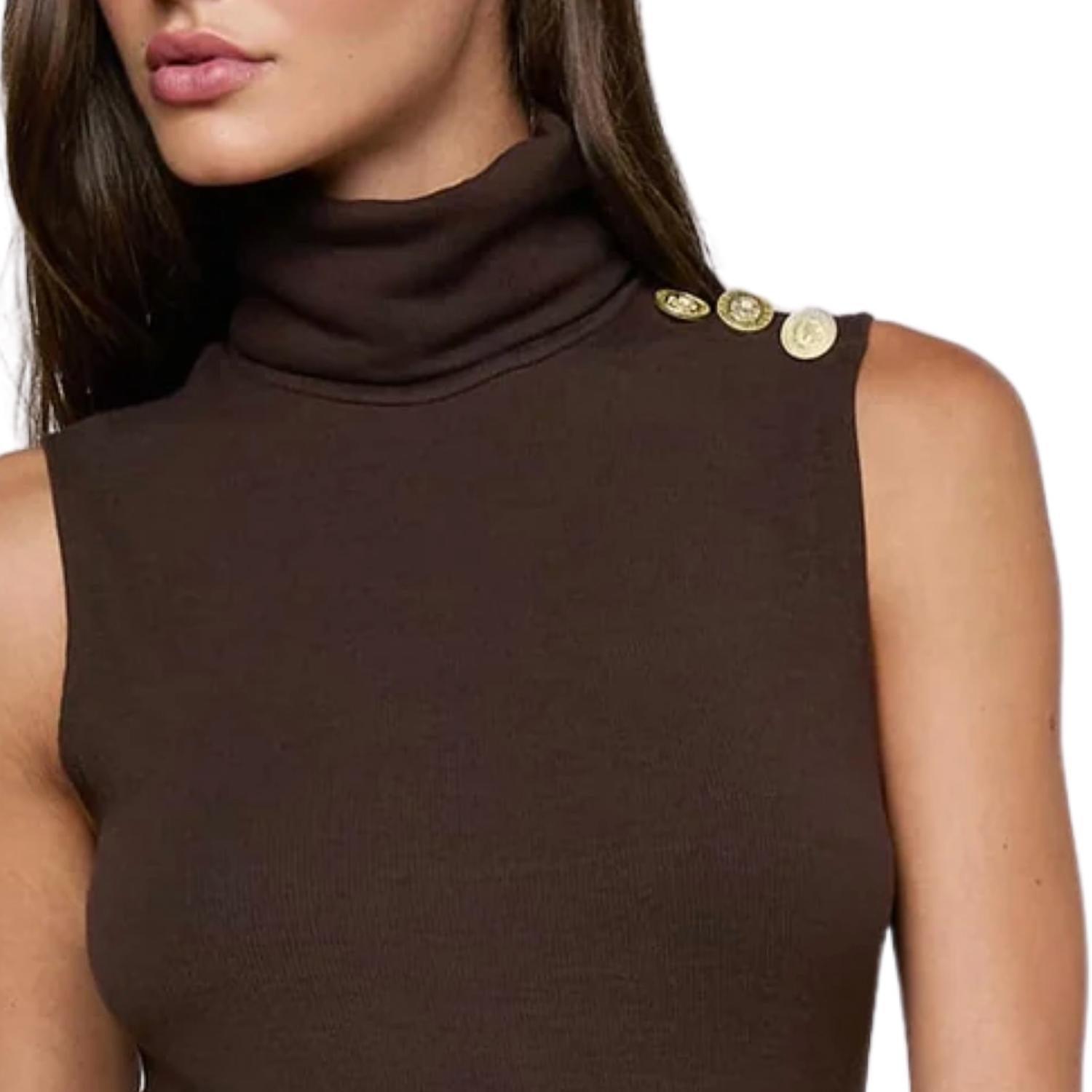 L'Agence - Ceci Sleeveless turtleneck Top