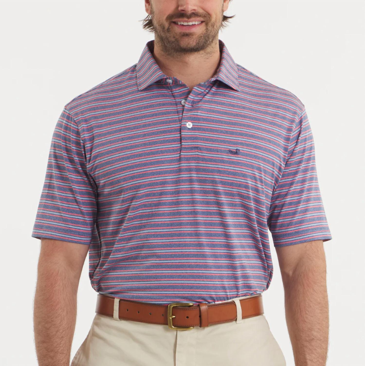 Southern Marsh - Maybourne Featherlight Stripe Polo Shirt
