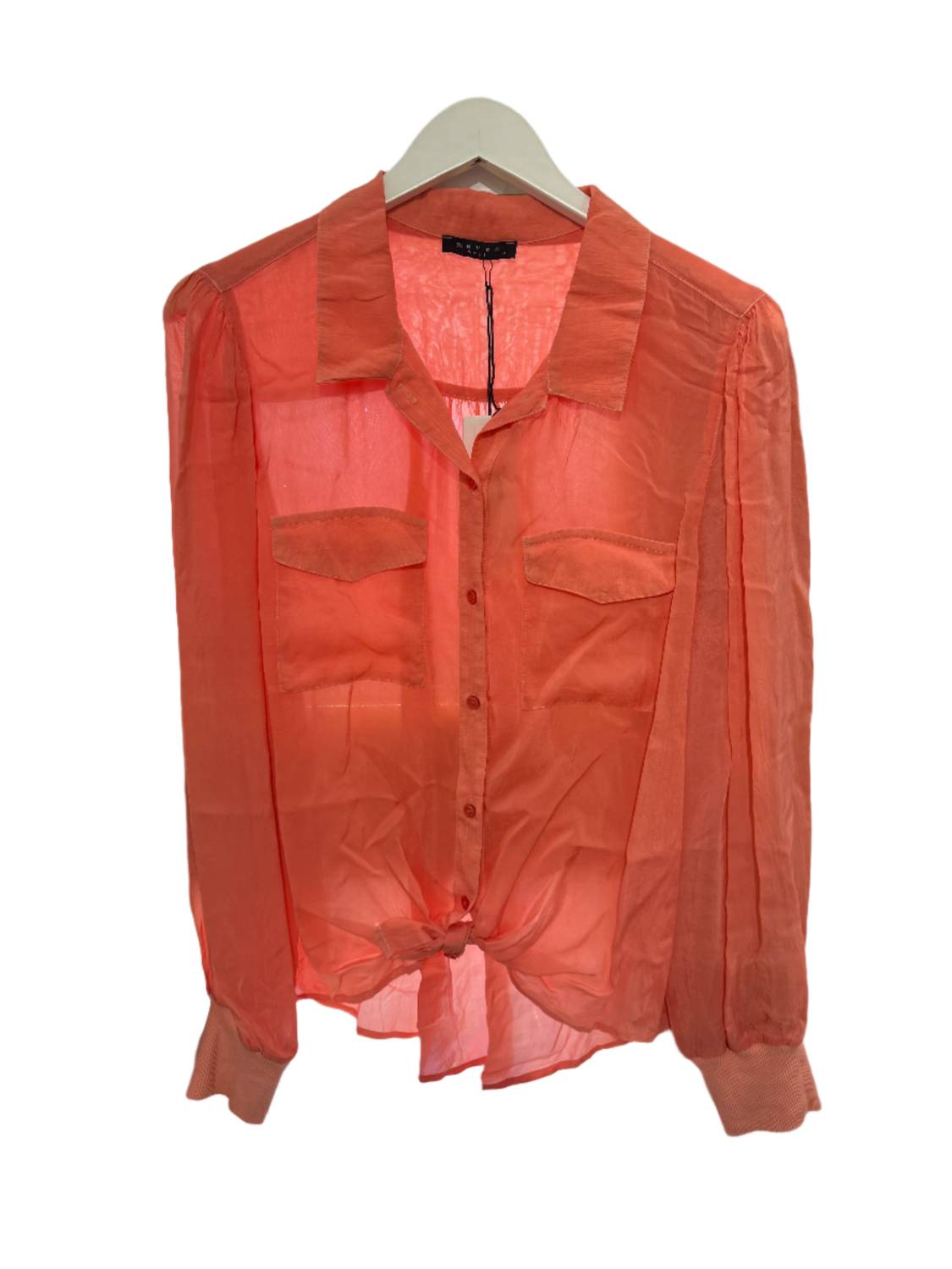 Maven West - Women's Long Sleeve Rib Cuff Button Up Shirt