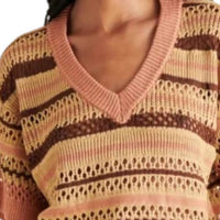 STEVE MADDEN Noreen Short Sleeve Sweater in multi - women's sweater - alternate view