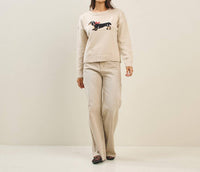 ABLE Bow Dog Sweater in beige - women's sweater - view 4