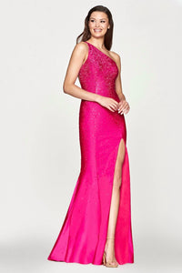 Faviana - Long Hotstone One Shoulder Maxi Dress