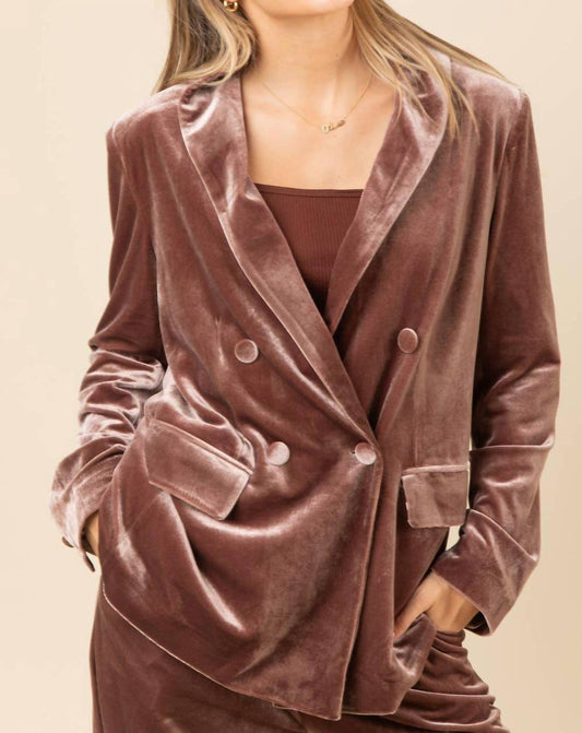 New In - Double Breasted Velvet Jacket