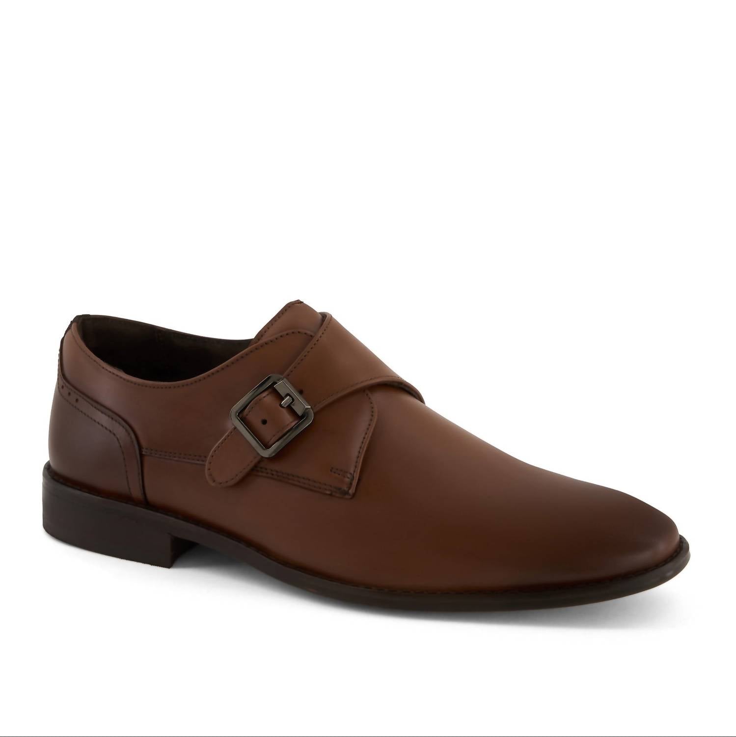 Andrea Men's Buckle Closure Leather Oxford Shoes in light brown - men's shoe